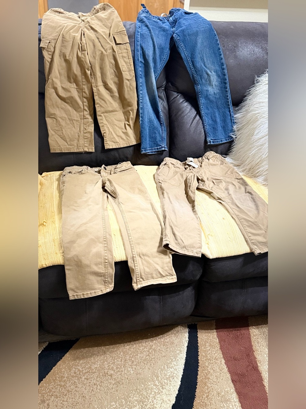 Levi's Kids Khaki and Denim Casual Pants - Tan & Blue Pack